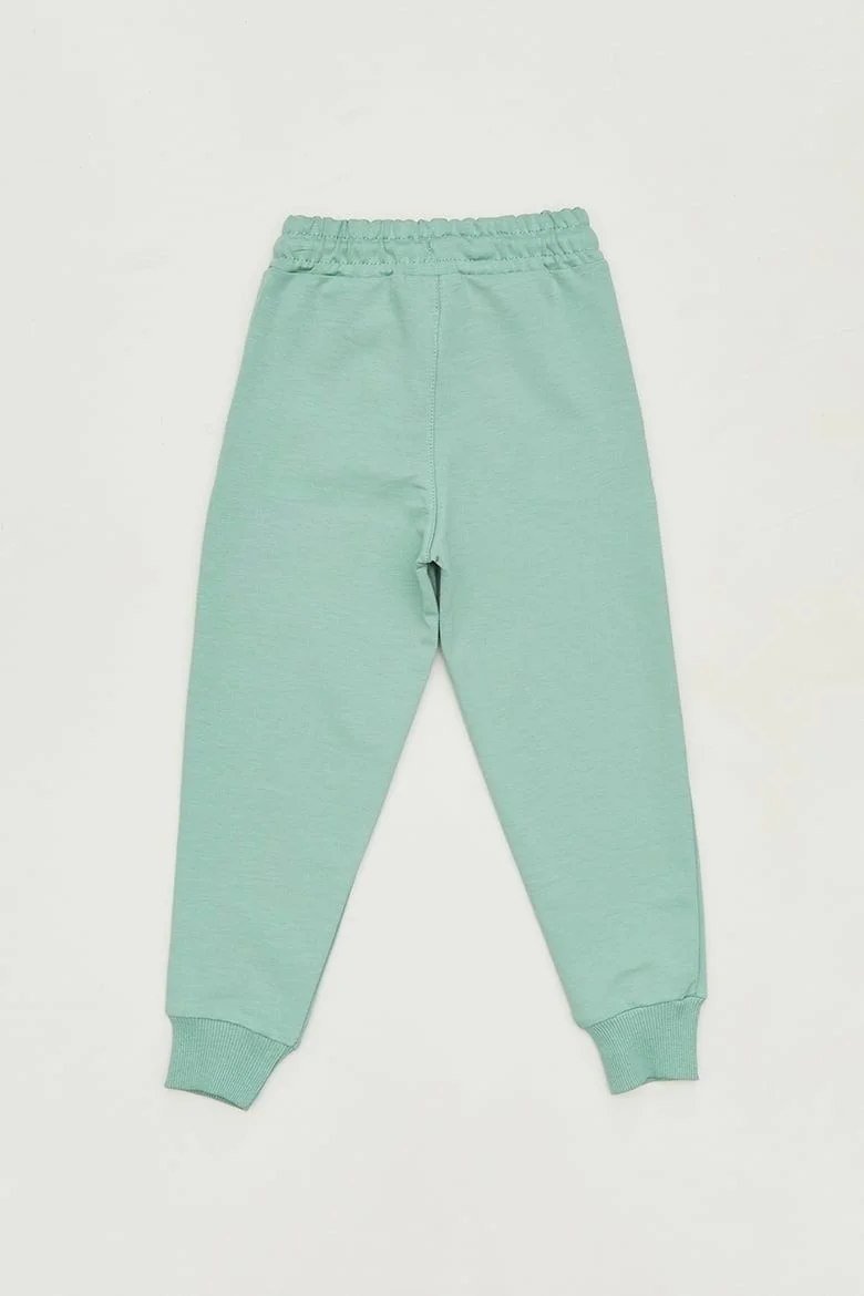 FullaModa Button Detailed Lace Waist Jogger Girl's Sweatpants