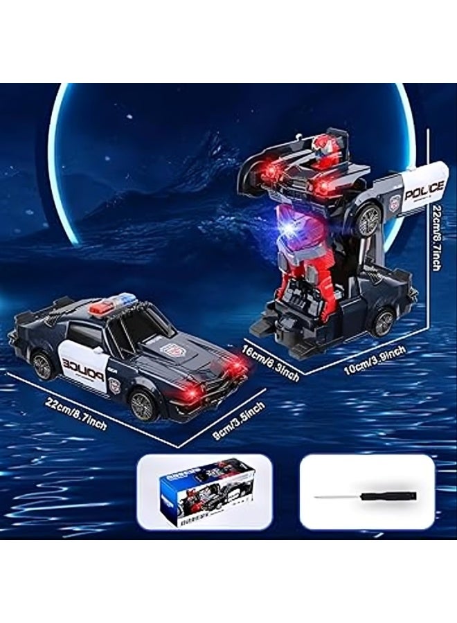 Classic BO Deformation Police Car – Transforming Police Car to Robot Toy for Kids – 2-in-1 Design - Image 2