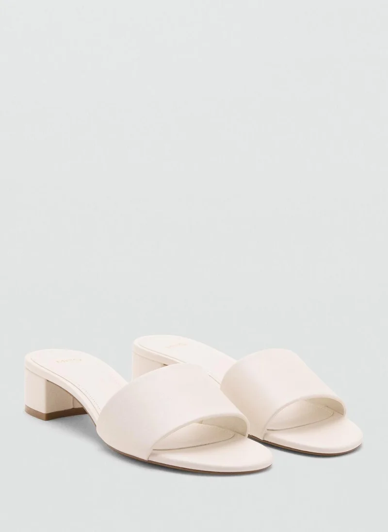 مانجو Block-heel sandals with strap