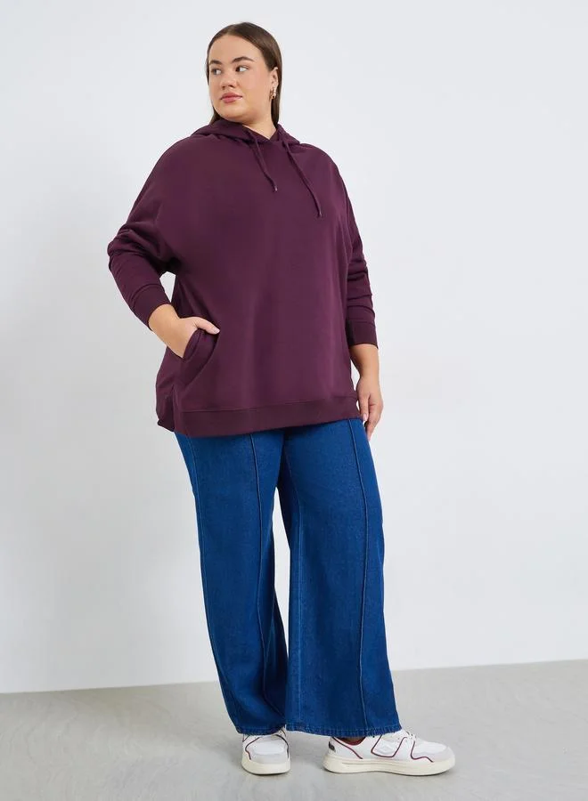 ستايلي هودي بقصة واسعة مقاس كبير