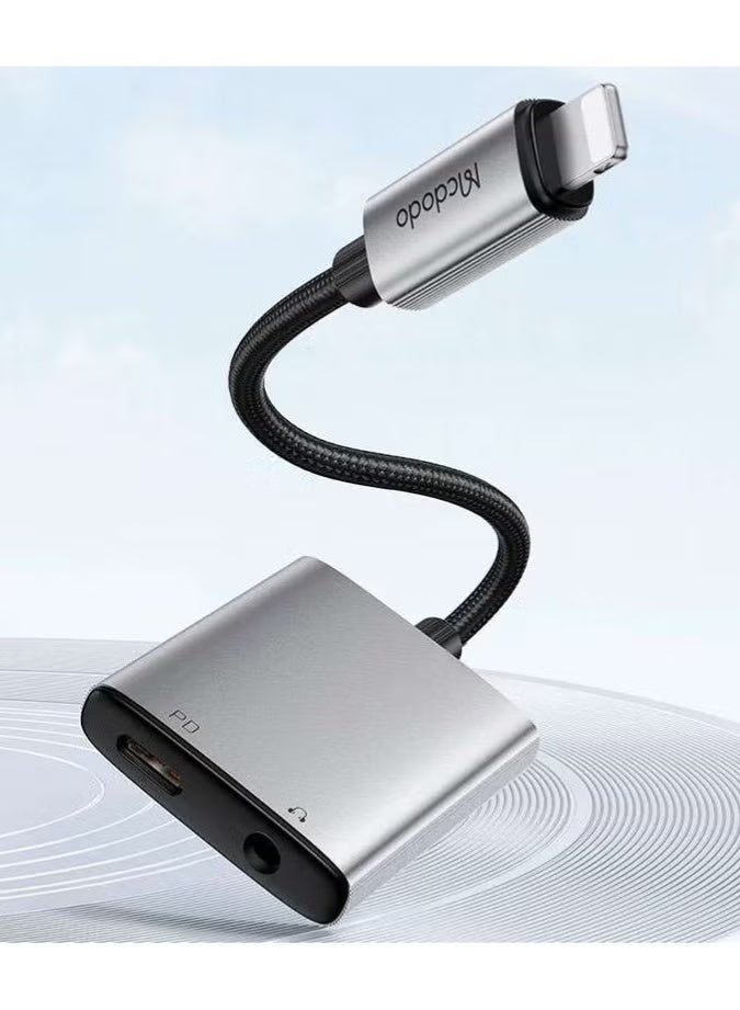 مكدودو ماكدودو CA 5540 محول صوت وشاحن 2 في 1 لايتنينج لأجهزة آبل - Image 1