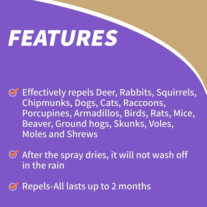 Bonide Repels-All Animal Repellent, 32 oz Ready-to-Spray Outdoor Pest Garden Deer & Rabbit Control, People & Pet Safe - Image 5