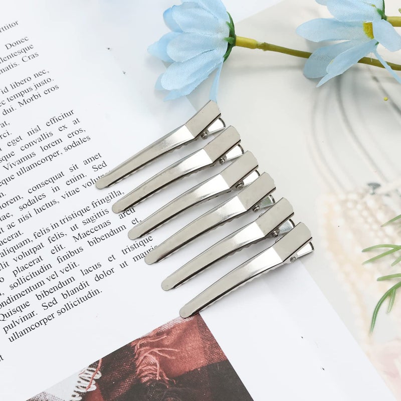 Cinaci 50 Pack 5cm/2" Small Solid Silver DIY Plain Metal Duckbill Alligator Hair Clips Barrettes Hairgrips for Women Baby Girls Toddlers Kids Hair Accessories - Image 3