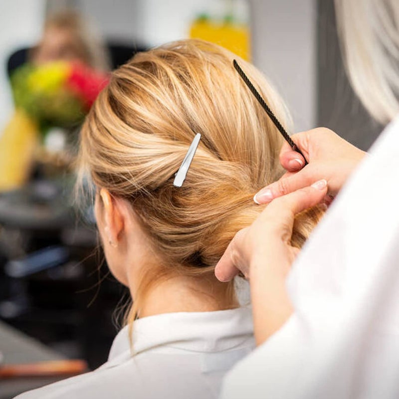 Cinaci 50 Pack 5cm/2" Small Solid Silver DIY Plain Metal Duckbill Alligator Hair Clips Barrettes Hairgrips for Women Baby Girls Toddlers Kids Hair Accessories - Image 4