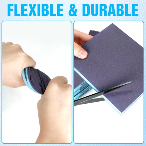Pukamam 12 Pack Sanding Sponge, Washable and Reusable Sanding Blocks 220 Grit Wet Dry Sand Paper for Wood Drywall Metal Furniture - Image 4