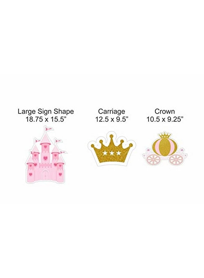 Theme My Party Princess Birthday Decoration Party Supplies for Birthday Girls (Crown Princess - Cutouts Pack of 6) - Image 3