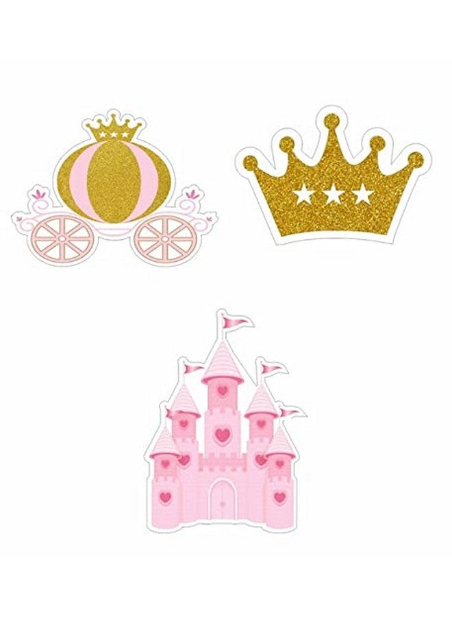 Theme My Party Princess Birthday Decoration Party Supplies for Birthday Girls (Crown Princess - Cutouts Pack of 6) - Image 2