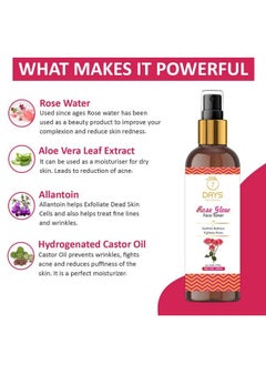 7 Days Pure & Natural Rose Water/Skin Toner 100Ml Steam Distilled Gulab Jal Organic Chemical Free  - Image 3