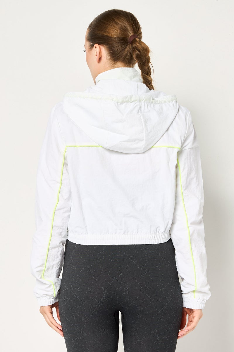 Ellesse Smiley x Ellesse Women Sportswear Fit Long Sleeve Outdoor Jacket, White - Image 3