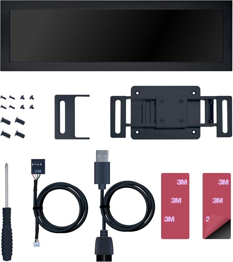 شاشة عرض عالمية Lian Li 8.8 بوصة سوداء ARGB IPS LCD 1920x480 USB للحالات - Image 5