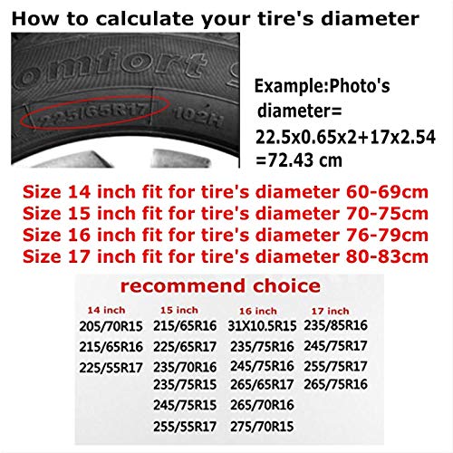 Delerain Purple Butterfly Spare Tire Covers Waterproof Dust-Proof Spare Wheel Cover Universal Fit for, Trailer, RV, SUV, Truck and Many Vehicle (17 Inch for Diameter 31"-33") - Image 3