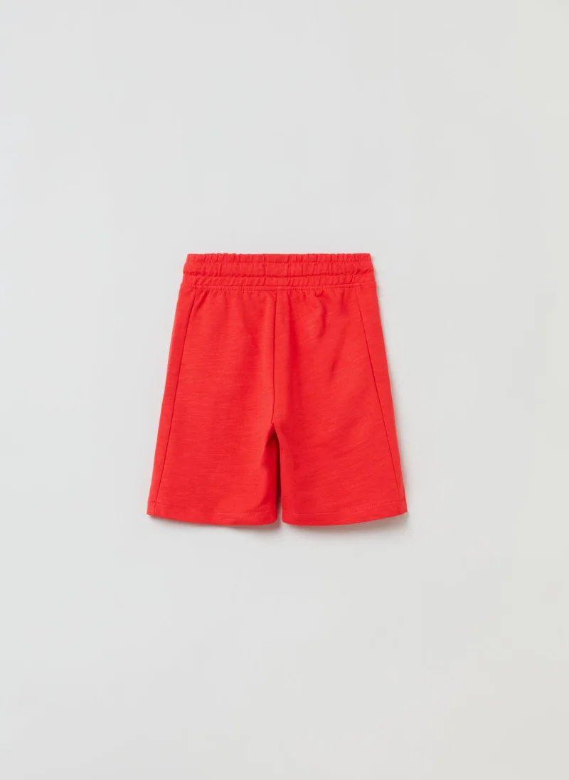 Ovs Bermuda Joggers With Rugby Embroidery