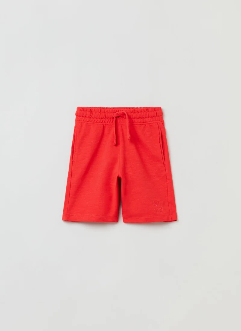 Ovs Bermuda Joggers With Rugby Embroidery