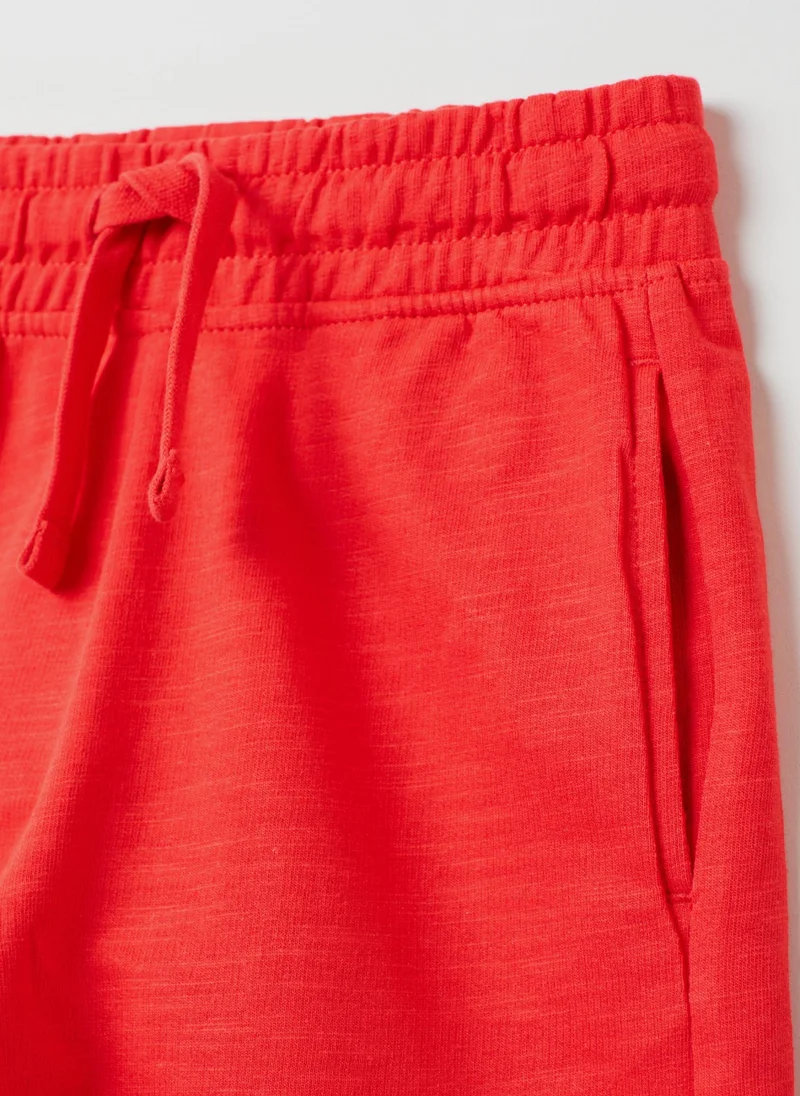 Ovs Bermuda Joggers With Rugby Embroidery