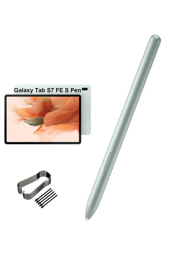 PCTC Galaxy Tab S7 FE S Pen Replacement Stylus Pen for Samsung Galaxy Tab S7 FE SM-T730, SM-T733, SM-T736B Touch Pen + Tips/Nibs (Mystic Green) - Image 1