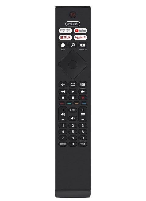 Universal Remote Control For Philips Smart TV Replacement of HDTV 4K UHD Curved QLED and More with YouTube Netflix Prime Video & Rakuten TV Buttons