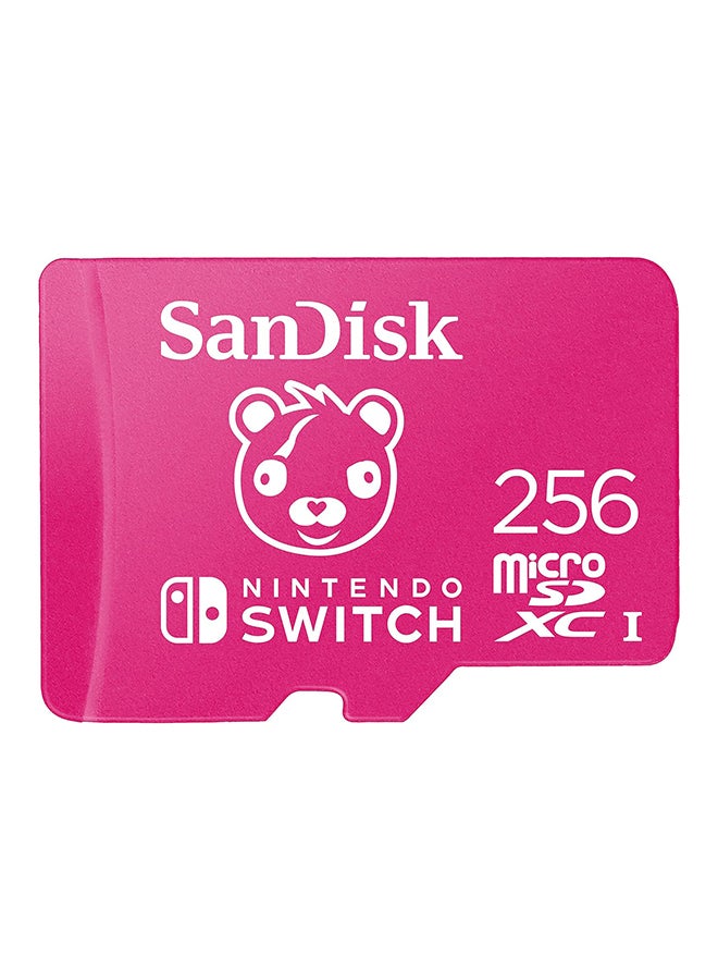 256GB microSDXC-Card Licensed for Nintendo-Switch,UHS-I, Read speeds up to 100MB/s and write speeds up to 90MB/s Fortnite Edition - SDSQXAO-256G-GN6ZG