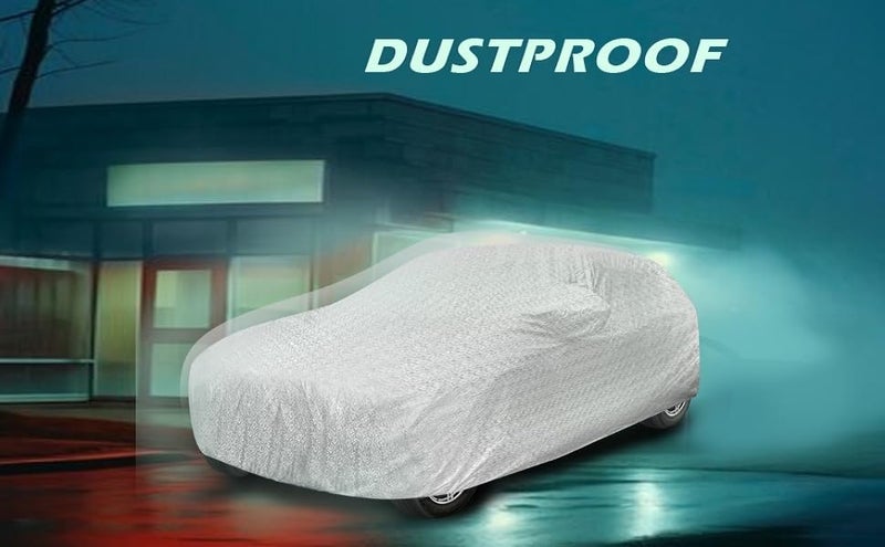 Auto Hub Waterproof Car Cover Compatible with Maruti Celerio with Mirror Pocket, Soft Cotton Lining, Waterproof Celerio Car Cover- Metallic Silver - Image 4