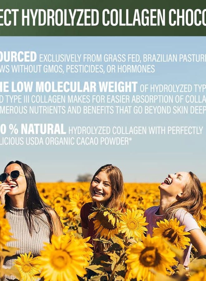 Perfect Supplements Perfect Hydrolyzed Collagen Chocolate - 14 oz - Bovine Hydrolyzed Collagen Peptides - Pesticide & Hormone Free - Brazilian Pasture Raised - Image 4