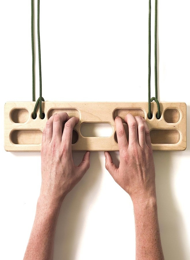 McEtt Climbing Board - Portable Rock Climbing Training Hangboard - Finger Grip Strengthener Trainer with Edges and Pockets - Includes Finger File - Image 2