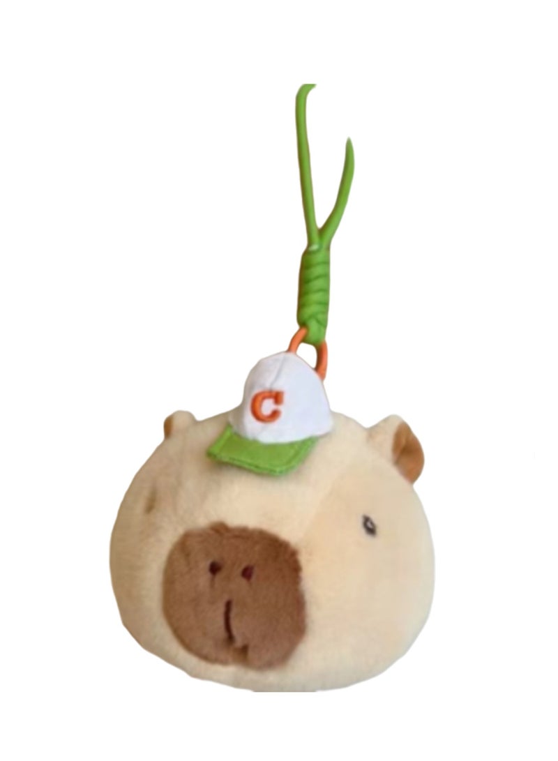 12cm Sports Capybara Coin Purse Brown Keychain Plush Doll Backpack Accessories Bag Pendant Cartoon Bag Accessories Doll Gift  - Image 1