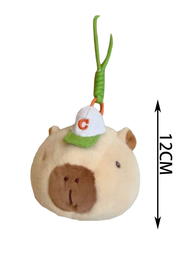 12cm Sports Capybara Coin Purse Brown Keychain Plush Doll Backpack Accessories Bag Pendant Cartoon Bag Accessories Doll Gift  - Image 2