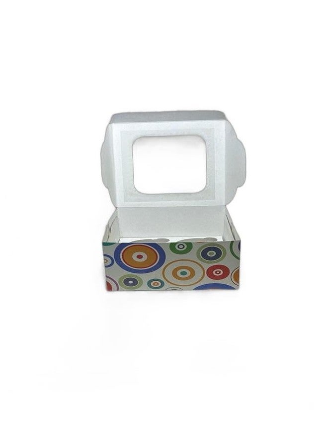 Baekence Cupcake boxes for 4 Mix Colors circular design, Pack of 20 pcs - Image 2