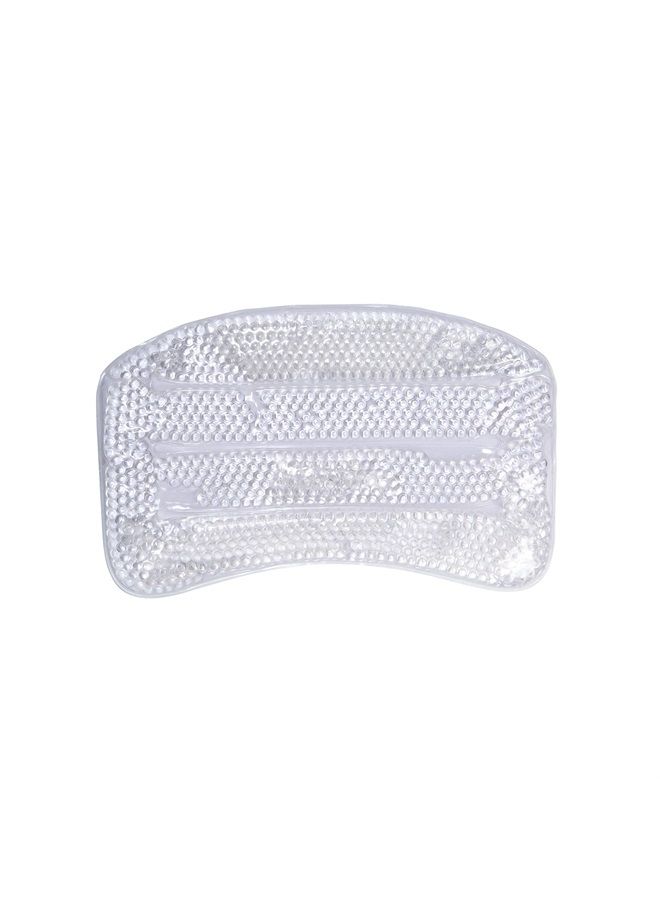 Bath Bliss Luxury Cooling Gel Beaded Bath Tub Pillow | Suction Cup Backing | Bathtub Experience | Suction Cup Backing | White