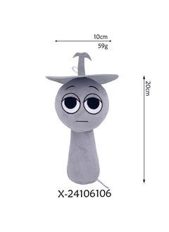 Sprunki Game Character Doll Plush Toy Wenda Sprunki Cartoon Doll Pillow-Color:20cm60g Rhythm Box-light Gray-Height:Bulk