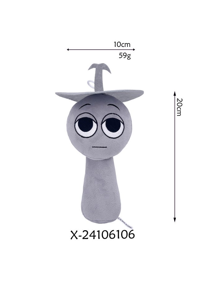 Generic - Sprunki Game Character Doll Plush Toy Wenda Sprunki Cartoon Doll Pillow-Color:20cm60g Rhythm Box-light Gray-Height:Bulk - Image 1