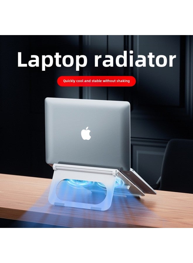Loquat Laptop Stand Tablet Desktop Lifting Stand Portable Folding Cooling Fan Computer Stand-Color:Cool Black-portable Computer Cooling Bracket  - Image 3