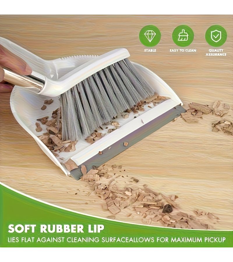 Green Mini Broom and Dustpan Set for Camping Household Cleaning - Image 4