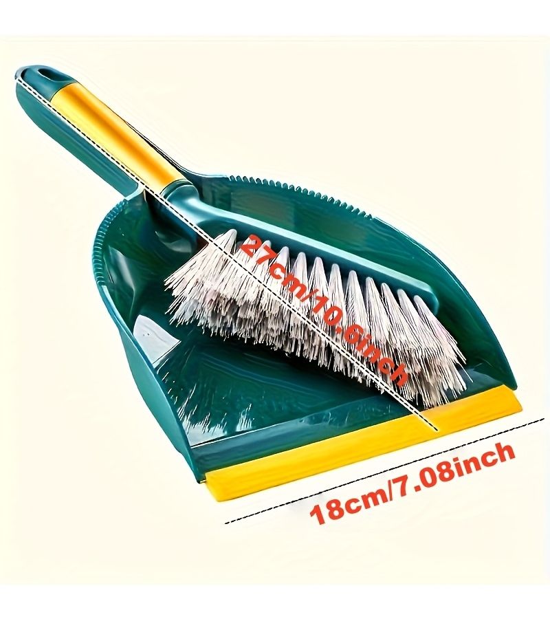 Green Mini Broom and Dustpan Set for Camping Household Cleaning - Image 3