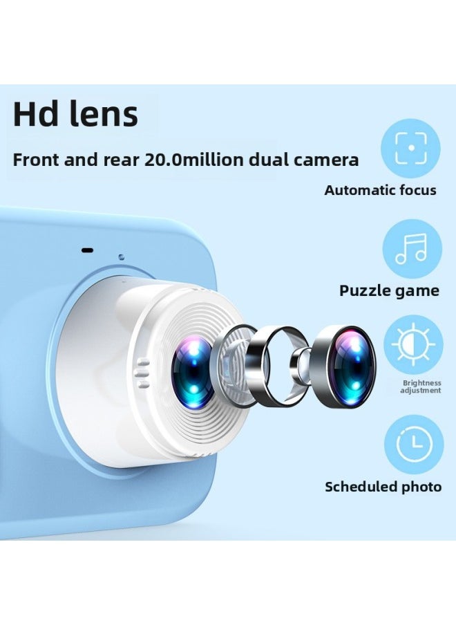Children's Camera Polaroid Digital Camera Toy Photo Printable Set Small SLR Mini-Color:High-definition Purple (front And Back Double)  - Image 5