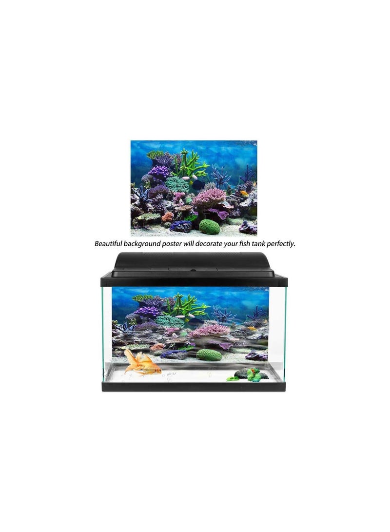 GGOOT Decorative Poster for Aquarium Underwater Coral Decals PVC Sticker Adhesive Decors for Aquarium Background(61 * 30cm) - Image 2