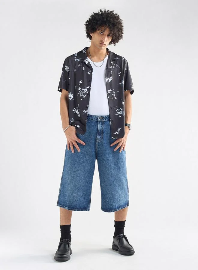 Splash FAV All-Over Print Camp Collar Shirt with Short Sleeves