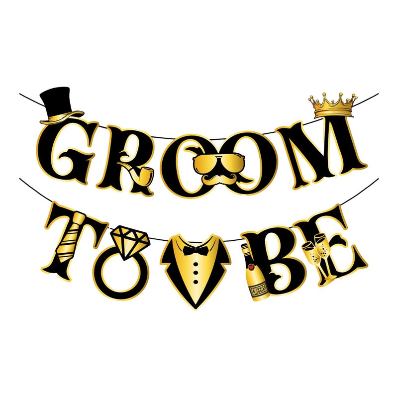 Pop Colours Groom to Be Banner | Wedding Party Decorations | Bachelor Party Decorations | Groom To Be Theme Banner | - Image 1