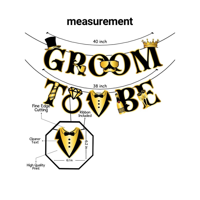 Pop Colours Groom to Be Banner | Wedding Party Decorations | Bachelor Party Decorations | Groom To Be Theme Banner | - Image 2