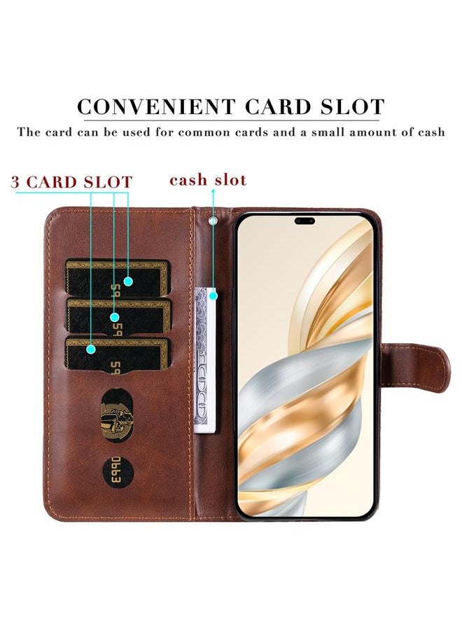 Zaboon Case For Honor X9c / Magic7 Lite Fashion Calf Texture Zipper Leather Phone Case  - Image 4