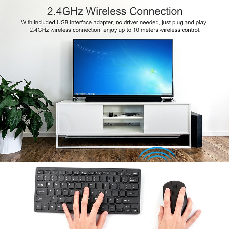 KM901 Keyboard Combo 2.4G Wireless 78 Key Mini Keyboard and Set Portable Office Combo - Image 5