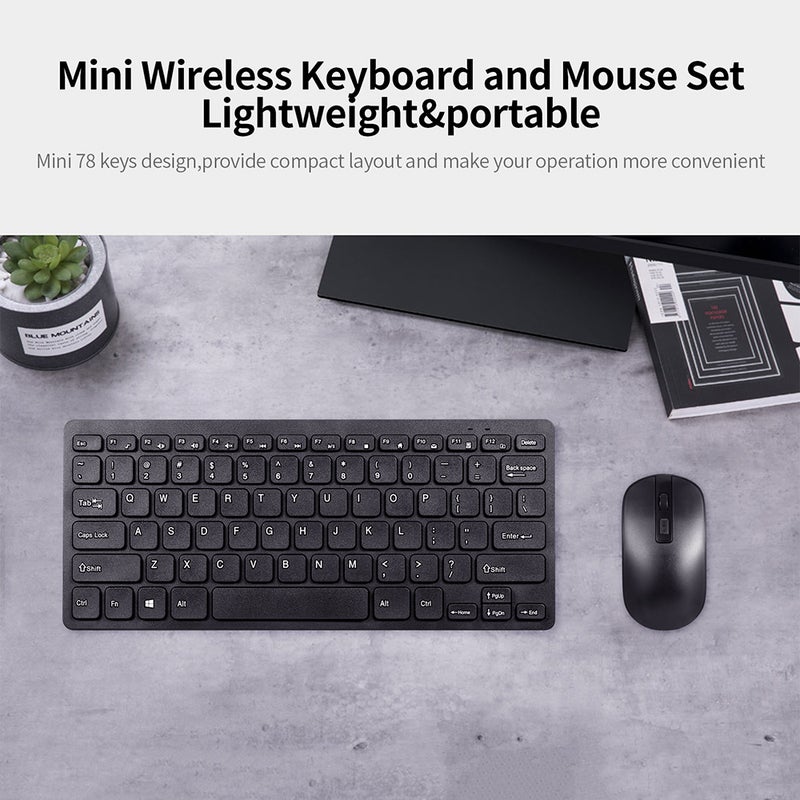 KM901 Keyboard Combo 2.4G Wireless 78 Key Mini Keyboard and Set Portable Office Combo - Image 3
