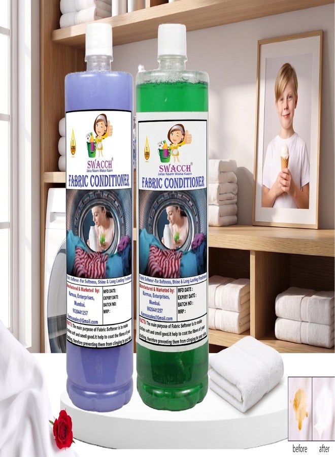 swacch Fabric Conditioner Lavender & Jasmine I Shine and Softens Clothes, Long-Lasting Freshness 1 Litre Combo Pack of 3 - Image 2