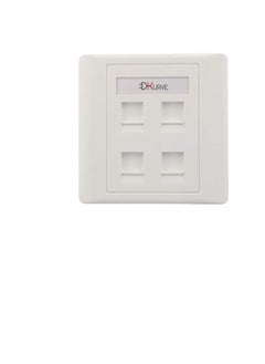 DKURVE DKURVE® Faceplate Four Port with RJ45 female to female coupler Socket  - Image 1