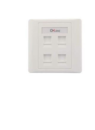 DKURVE® Faceplate Four Port with RJ45 female to female coupler Socket - pzsku/ZC94542C17F508F9C330FZ/45/1745676483/812347e5-b474-4945-8578-07749c0a5a4f