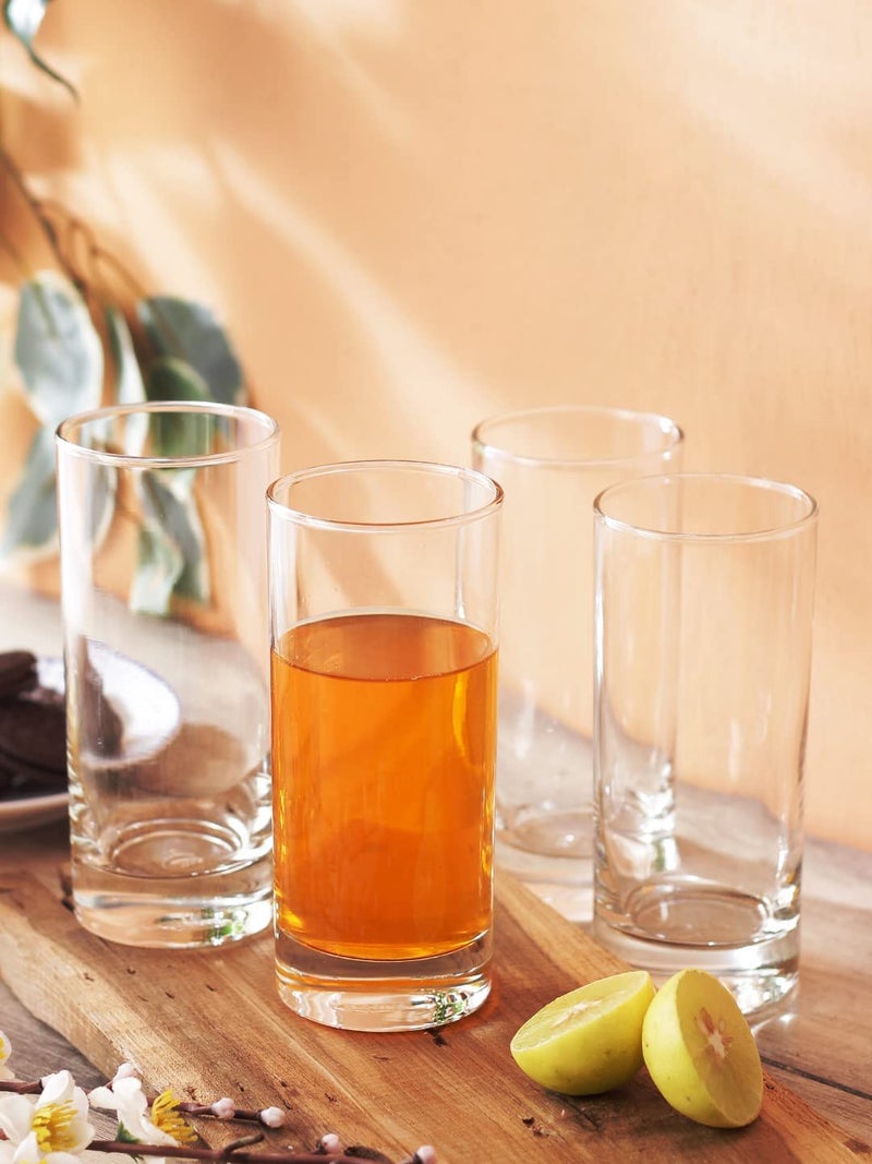 kaqer 280 ml LeadFree Crystal Drinking Glasses Highball Stylish Glasses 6Pc with Silicon Ice Cube Mold Trays 1Pc Pack of 7 - Image 4
