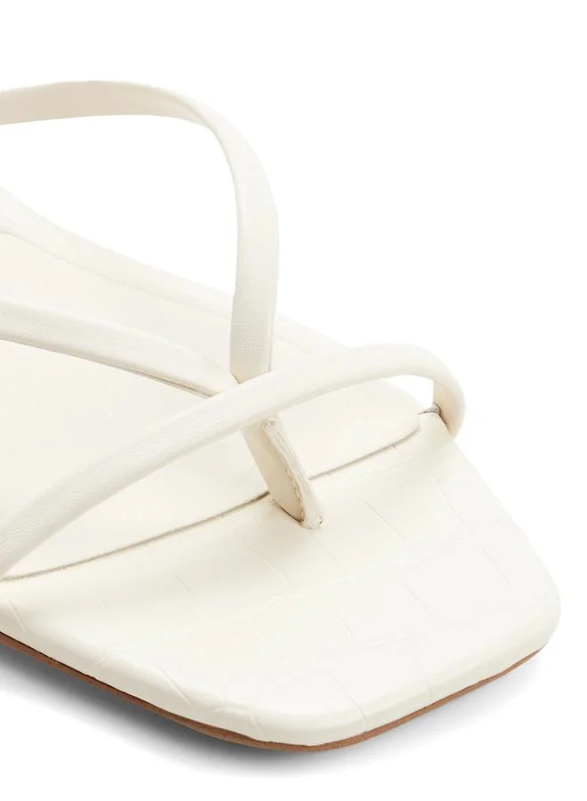 Aldo  Stivie Ladies White Flat Sandals for Women | Best Price UAE