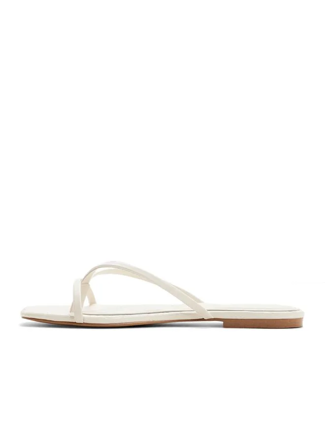 Aldo  Stivie Ladies White Flat Sandals for Women | Best Price UAE