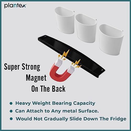 Plantex GI Steel Fridge Side Storage Rack/Magnetic Shelf for Fridge/Refrigerator Side Storage Rack for Kitchen Organization/Cutlery Rack - (Black) - Image 3