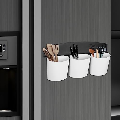 Plantex GI Steel Fridge Side Storage Rack/Magnetic Shelf for Fridge/Refrigerator Side Storage Rack for Kitchen Organization/Cutlery Rack - (Black) - Image 4