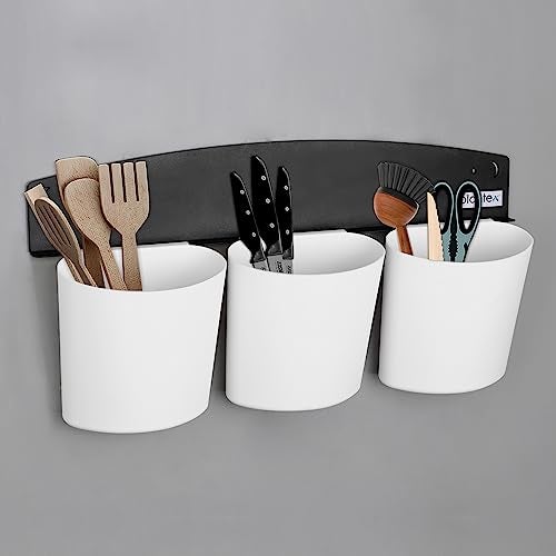 Plantex GI Steel Fridge Side Storage Rack/Magnetic Shelf for Fridge/Refrigerator Side Storage Rack for Kitchen Organization/Cutlery Rack - (Black) - Image 1